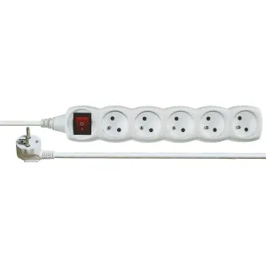 Emos Prodlužovací kabel 7 m / 5 zásuvek / s vypínačem / bílý / PVC / 1 mm2 P1517