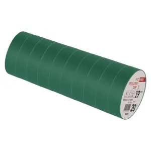 Emos Izolační páska PVC 19mm / 20m zelená 10ks F61929