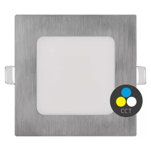 EMOS LED podhledové svítidlo NEXXO stříbrné, 12 x 12 cm, 7 W, teplá/neutrální bílá ZD2223 Teplá bílá