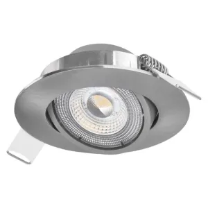 EMOS Stříbrné LED bodové svítidlo 5W s výklopným rámečkem Economy+ Barva světla: Denní bílá ZD3222