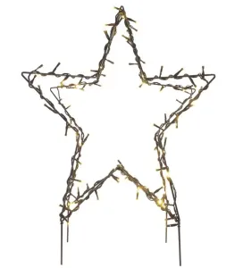Emos LED vánoční hvězda kovová, 56 cm, venkovní i vnitřní, teplá bílá DCZW06