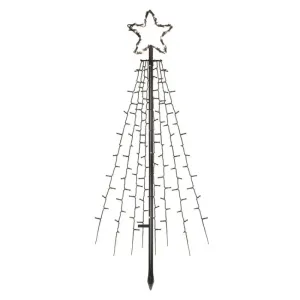 Emos LED vánoční strom kovový, 180 cm, venkovní i vnitřní, studená bílá, časovač DCTC02