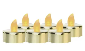 Emos LED dekorace – čajová svíčka zlatá, CR2032, vnitřní, vintage, 6 ks DCCV13