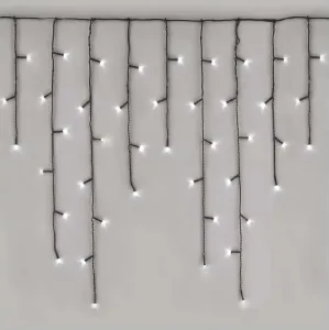 EMOS LED vánoční rampouchy, 10 m, venkovní i vnitřní, studená bílá, programy D4CC03 Studená bílá