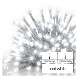 EMOS D1CC02 Standard LED spojovací řetěz blikající – rampouchy, 2,5 m, venkovní, studená bílá