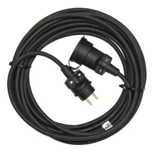 Emos Venkovní prodlužovací kabel 10 m / 1 zásuvka / černý / guma / 230 V / 1,5 mm2 PM0501