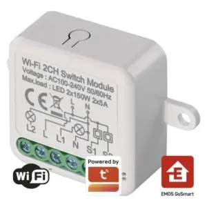 Emos GoSmart modul spínací IP-2102SW, Wi-Fi, 2-kanálový H5106