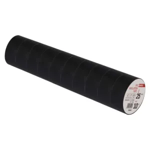 Izolační páska PVC 25mm / 10m černá, 10 ks