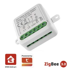 GoSmart modul spínací IP-2104SZ, ZigBee, 2-kanálový (nevyžaduje N vodič)