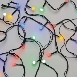 EMOS LED vánoční cherry řetěz – kuličky, 30 m, venkovní i vnitřní, multicolor, časovač D5AM04