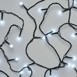 EMOS D5AC04 LED vánoční cherry řetěz – kuličky, 30 m, venkovní i vnitřní, studená bílá, časovač Studená bílá
