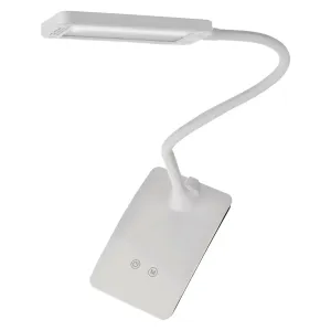EMOS LED stolní lampa Eddy, bílá 1538150201 Studená bílá