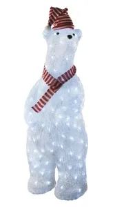Emos LED vánoční medvěd, 80 cm, venkovní i vnitřní, studená bílá, časovač DCFC04