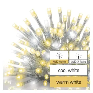 Emos Standard LED spojovací řetěz blikající – rampouchy, 2,5 m, venkovní, Teplá bílá/Studená bílá bílá D1CN01