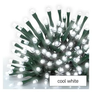 EMOS D4AC08 LED vánoční řetěz, 12 m, venkovní i vnitřní, studená bílá, programy Studená bílá