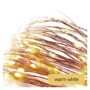 EMOS LED vánoční nano řetěz měděný, 4 m, venkovní i vnitřní, teplá bílá, časovač D3AW01 Teplá bílá