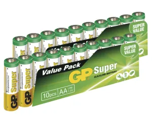EMOS Alkalická baterie GP Super AA (LR6), 20ks B1320GC