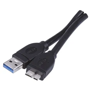Emos Nabíjecí a datový kabel propojovací USB-A 3.0 / micro USB-B 3.0, 1 m, černý SB7801