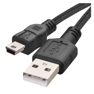Emos Nabíjecí a datový kabel USB-A 2.0 / mini USB-B 2.0, 2 m, černý SM7009BL