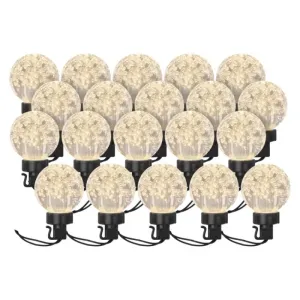 EMOS LED světelný řetěz – 20x párty žárovky, 7,6 m, venkovní i vnitřní, teplá bílá