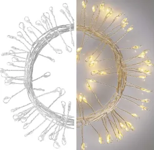 Emos LED vánoční nano řetěz – ježek, 2,4 m, 3x AA, vnitřní, teplá bílá, časovač D3FW01