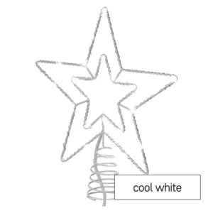 EMOS Standard LED spojovací vánoční hvězda, 28,5 cm, venkovní i vnitřní, studená bílá, časovač