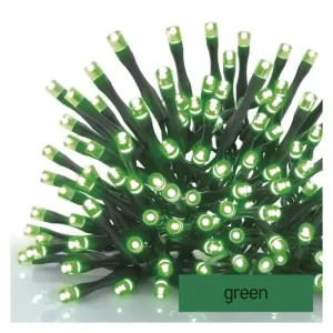 EMOS Standard LED spojovací vánoční řetěz, 10 m, venkovní i vnitřní, zelená, časovač