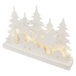 Emos LED dekorace dřevěná – vánoční vesnička, 31 cm, 2x AA, vnitřní, teplá bílá, časovač DCWW30 DCWW30 #978450