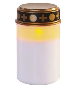 Emos LED hřbitovní svíčka, 12,5 cm, 2x C, venkovní i vnitřní, vintage, časovač DCCV21