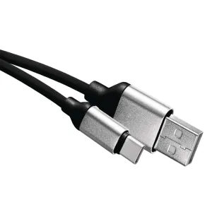 Emos Nabíjecí a datový kabel USB-A 2.0 / USB-C 2.0, 1 m, černý SM7025BL