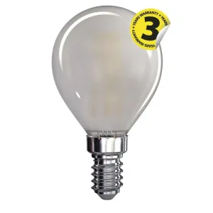 Emos LED žárovka Filament Mini Globe matná 4W E14 teplá bílá Z74234