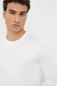 Tričko s dlouhým rukávem Emporio Armani bílá barva