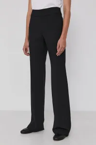 Kalhoty Emporio Armani dámské, černá barva, jednoduché, high waist #3658538