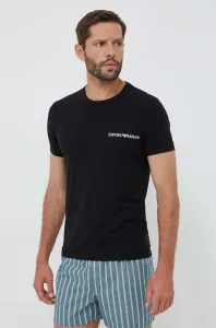 Tričko Emporio Armani Underwear 2-pack černá barva, s potiskem #5408273