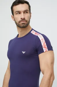 Tričko Emporio Armani Underwear tmavomodrá barva, s aplikací #5889444