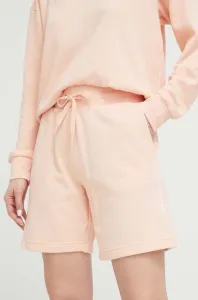 Kraťasy Emporio Armani Underwear dámské, růžová barva, s potiskem, high waist #5067707