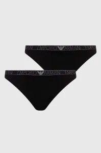 Tanga Emporio Armani Underwear 2-pack černá barva #6179597