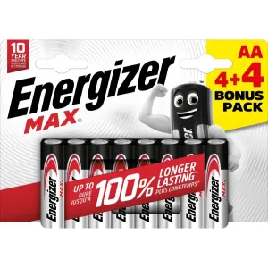 Energizer Max Tužka AA 4+4ks