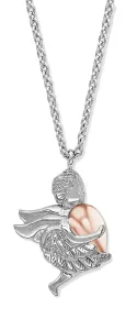 Engelsrufer Nádherný stříbrný bicolor náhrdelník s andělíčkem ERN-ANGEL-HWBIR (řetízek, přívěsek)