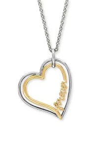 Engelsrufer Romantický bicolor náhrdelník se srdíčkem ERN-FOREVER-BIG (řetízek, přívěsek)