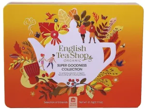 English Tea Shop Dárková sada Super goodness oranžová BIO v plechové kazetě 36 sáčků