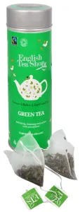 English Tea Shop Čistý zelený čaj - plechovka s 15 bioodbouratelnými pyramidkami