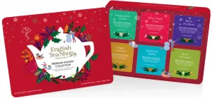 English Tea Shop Dárková sada Vánoční červená BIO v plechové kazetě 36 sáčků