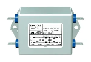 Epcos B84112G0000B112 Power Line Filter, Standard, 250V, 12A