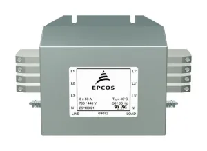 Epcos B84143A0080R021 Power Line Filter, 3 Phase, 760Vac, 80A