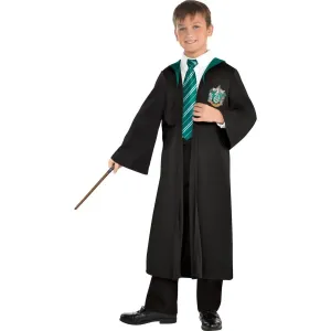 Amscan Detský čarodejnícky plášť Slizolin - Harry Potter Velikost - děti: 6 - 8 let #3619364