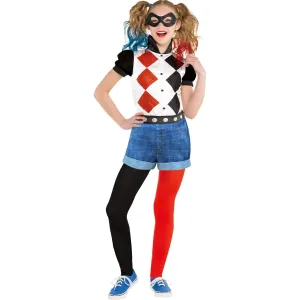 Amscan Detský kostým - Čierno-červená Harley Quinn Velikost - děti: 8 - 10 let #3589405