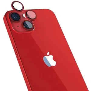 Epico Hliníkové ochranné sklo na čočky fotoaparátu pro iPhone 14 / 14 Plus červená