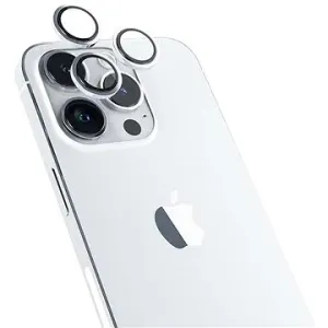Epico Hliníkové ochranné sklo na čočky fotoaparátu pro iPhone 14 Pro / 14 Pro Max stříbrná