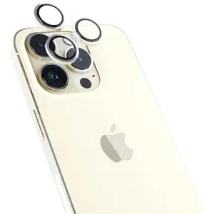 Epico Hliníkové ochranné sklo na čočky fotoaparátu pro iPhone 14 Pro / 14 Pro Max zlatá